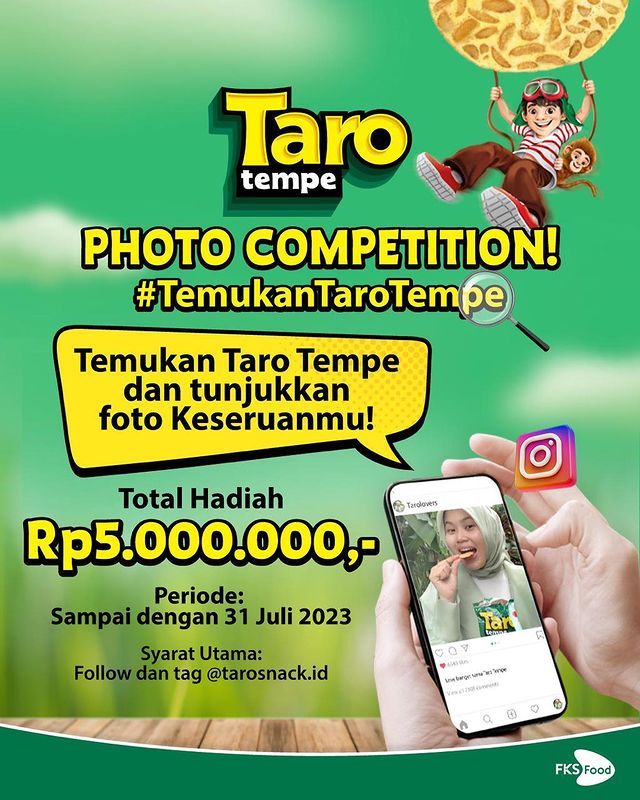 Lomba Foto Temukan Taro Tempe Berhadiah Total 5 Juta