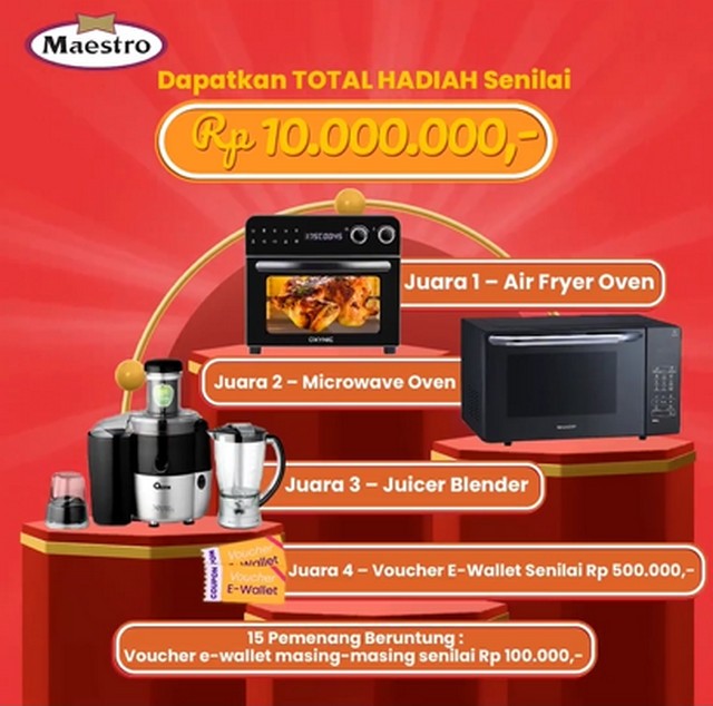 Lomba Masak Simpel Ala Maestro Berhadiah Senilai Total 10 Juta