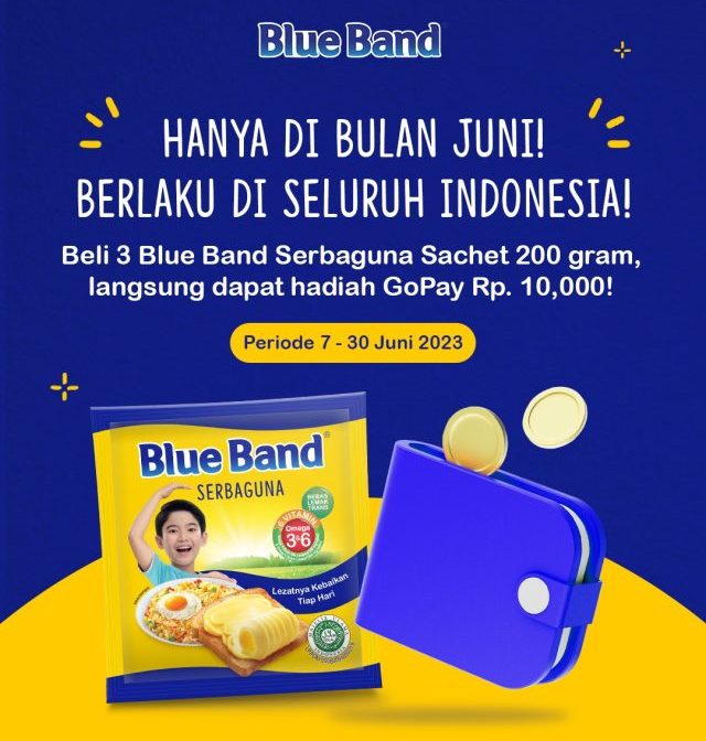 Promo Blue Band Sachet Berhadiah Langsung Gopay 10.000