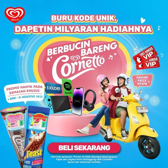 Undian Berbucin Bareng Cornetto Berhadiah Total Milyaran Rupiah