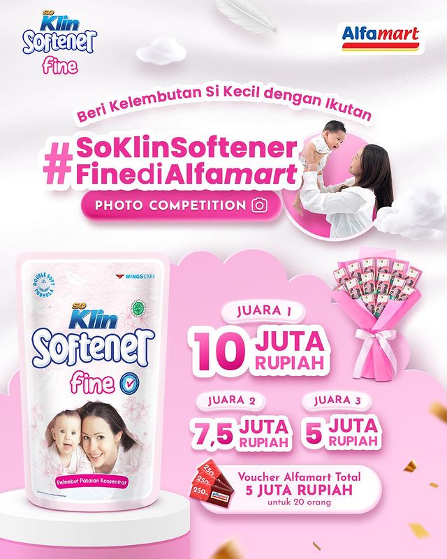 Kontes Foto SoKlin Softener Fine di AlfamartHadiah Puluhan Juta