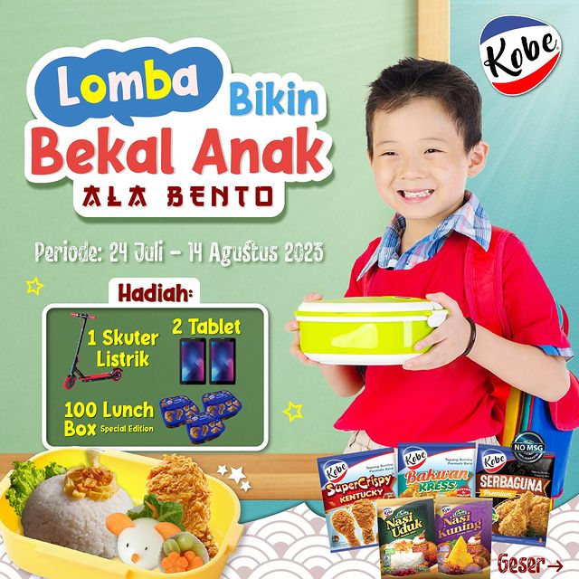 Lomba Bikin Bekal Anak Ala Bento Hadiah Skuter Listrik, Tablet, dll