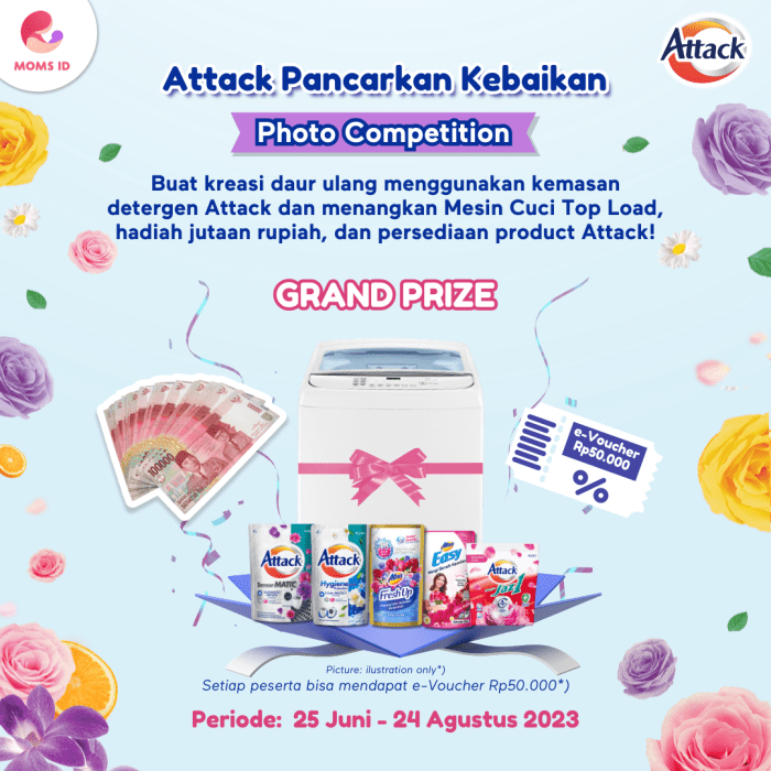 Lomba Kreasi Kemasan Attack Grand Prize Mesin Cuci Top Load