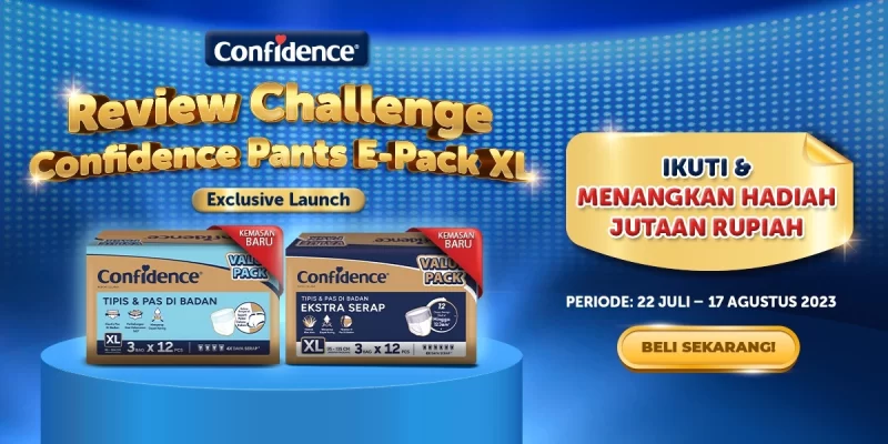 Lomba Review Confidence Pants e-Pack Berhadiah Mesin Cuci, dll