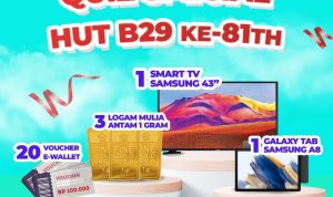 Kuis HUT B29 Berhadiah Smart TV, Emas, Tablet, & E-Wallet