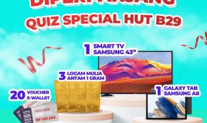 Kuis HUT B29 Berhadiah Smart TV, Emas, Tablet, & E-Wallet