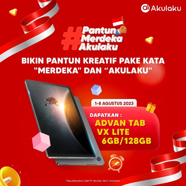 Kuis Pantun Merdeka Akulaku Berhadiah Advan Tab VX Lite