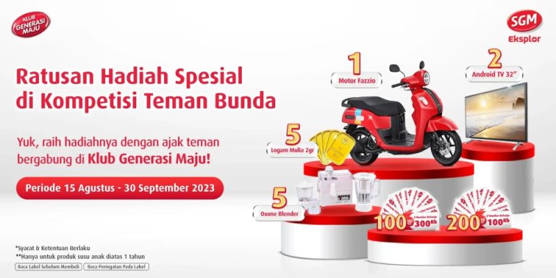 Lomba Poin Teman Bunda SGM Berhadiah Motor, Emas, TV, dll