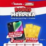 Undian Kokola Bonus Merdeka Berhadiah Emas Total 20 Gram