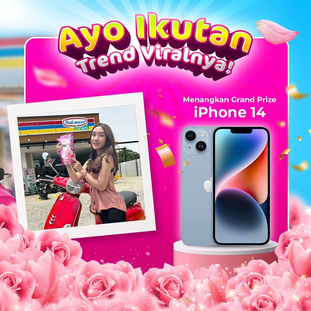 Foto Belanjaan Downy di Indomaret Grand Prize iPhone 14