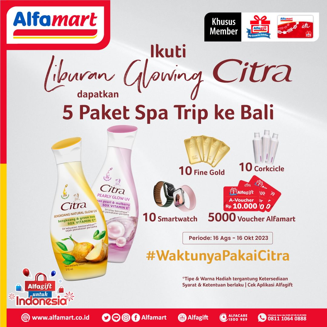Liburan ke Bali Gratis di Undian STAR Citra Lotion x Alfamart