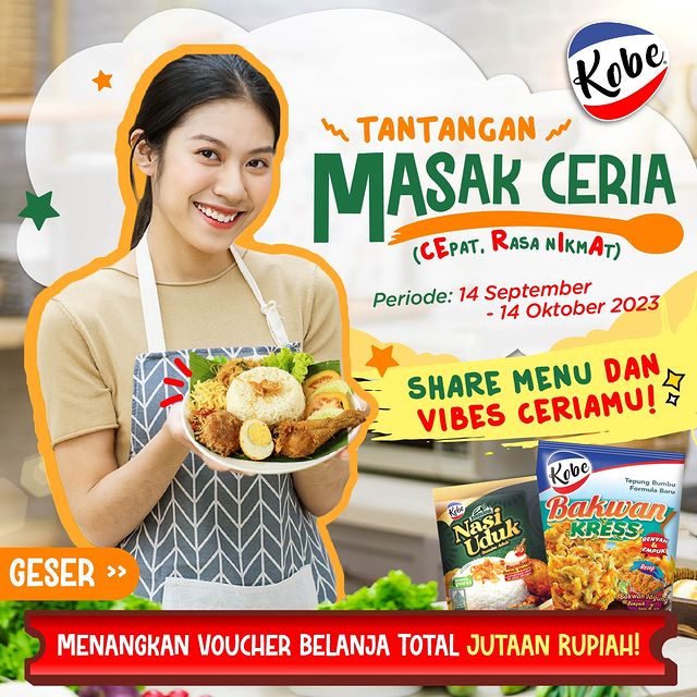 Lomba Masak Ceria Kobe Berhadiah E-Wallet Total 1 Juta Rupiah