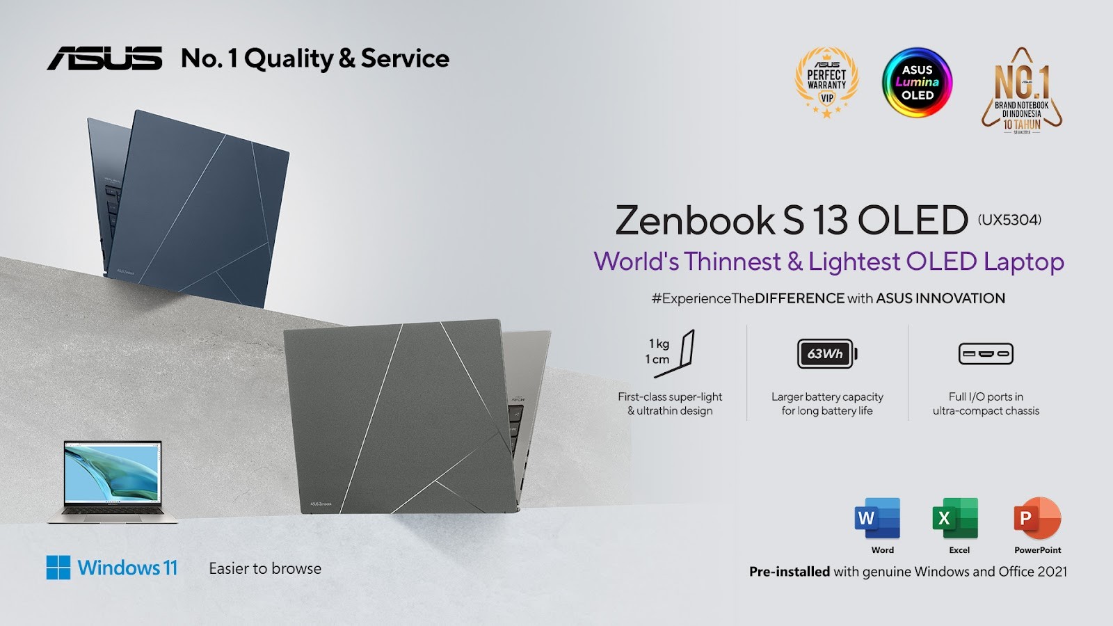 Zenbook S13 OLED UX5304, Laptop Tipis untuk Jurnalis