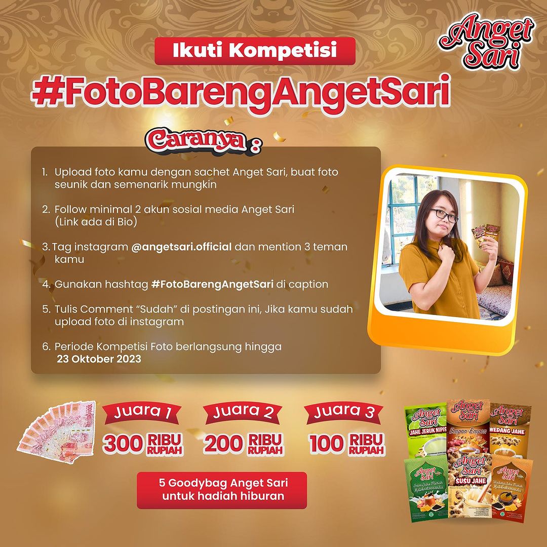 Kontes Foto Bareng Anget Sari Berhadiah Total Ratusan Ribu Rupiah