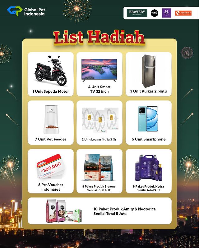 List Hadiah Undian Global Pet Fantastic New Year Gift