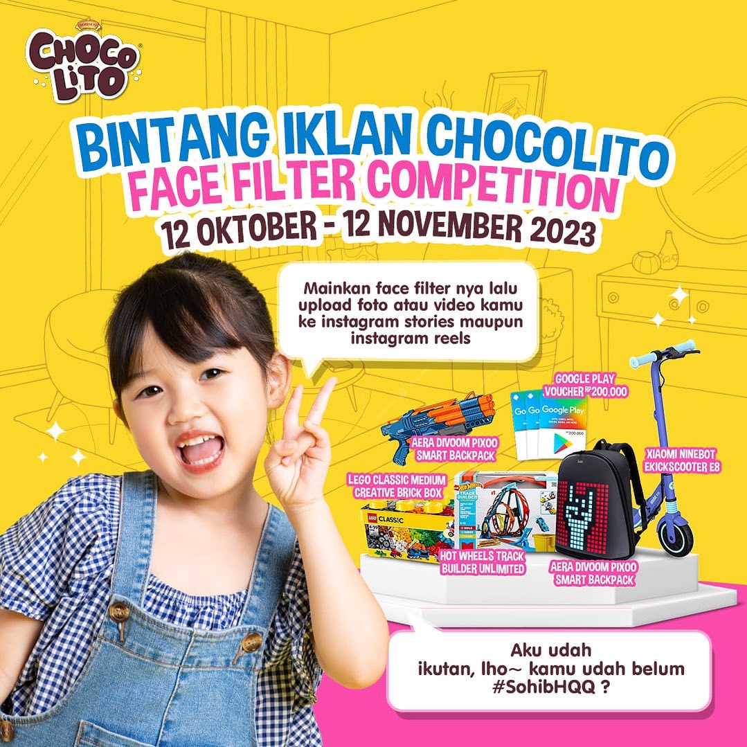 Lomba Video Face Filter Chocolito Berhadiah Total Jutaan Rupiah