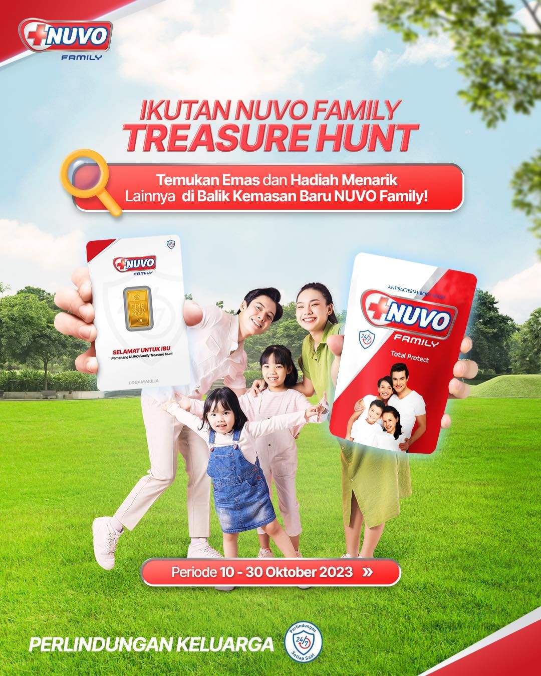 Nuvo Family Treasure Hunt Berhadiah Emas 3gr & E-Money 3 Juta