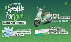 Undian Close Up 2023 Berhadiah Motor Vespa Primavera
