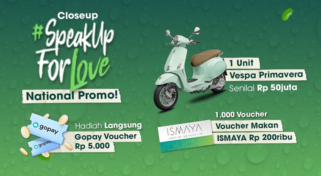 Undian Close Up 2023 Berhadiah Motor Vespa Primavera