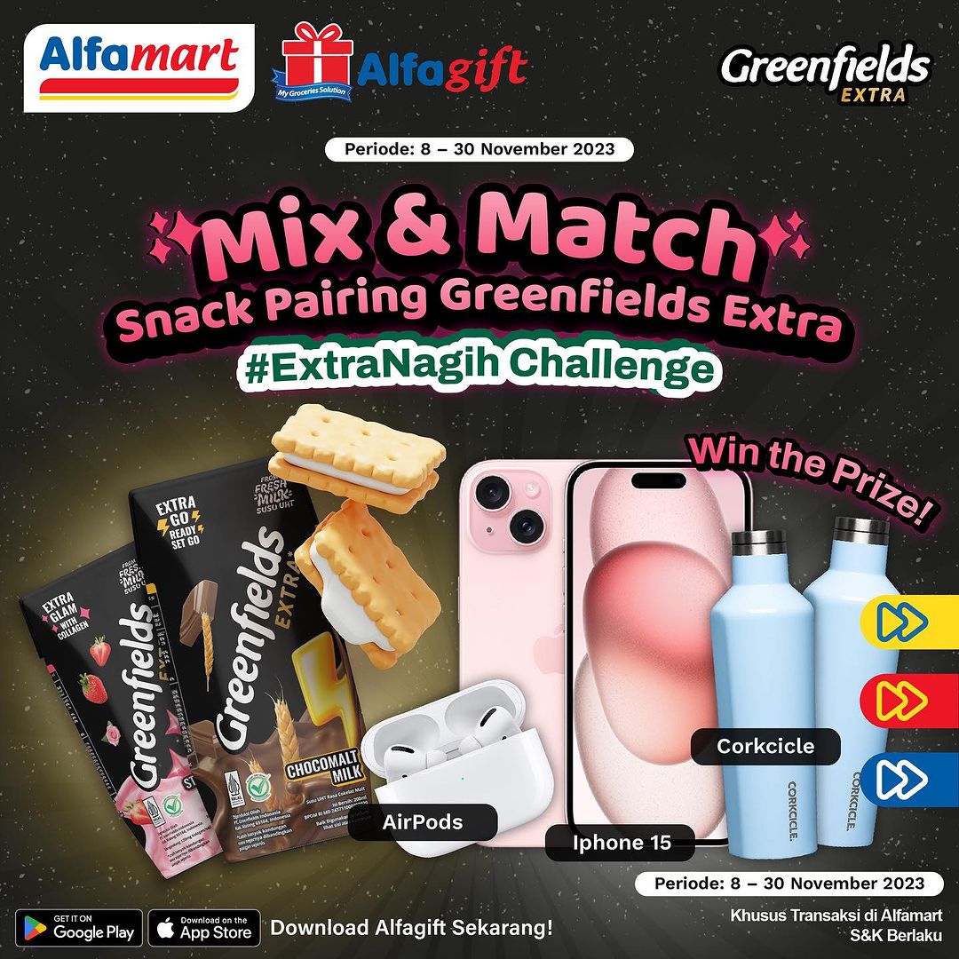 Mix & Match Snack Pairing Greendfields Berhadiah iPhone 15
