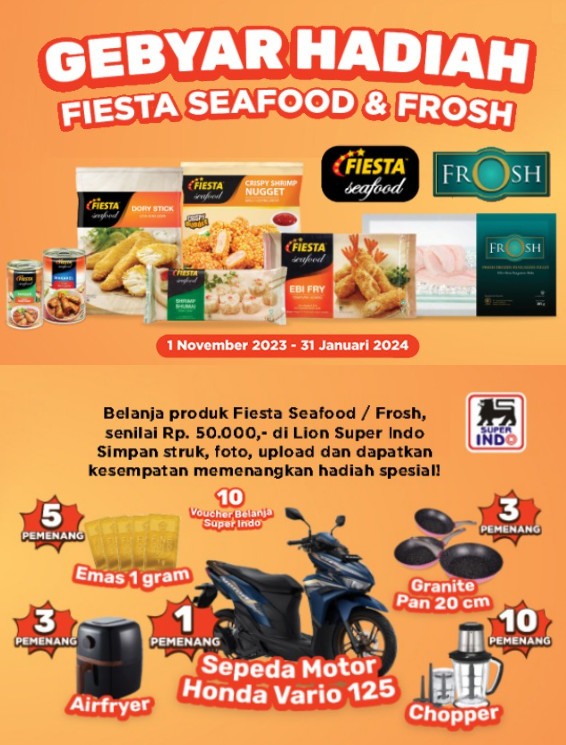 Promo Undian Gebyar Hadiah Fiesta Seafood & Frosh 2024