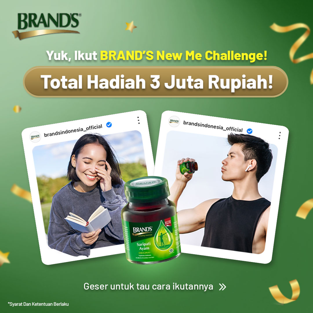 Brand's New Me Challenge Berhadiah E-Wallet Total 3 Juta