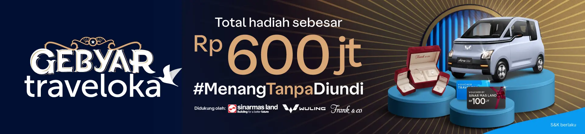 Promo Gebyar Traveloka Total Hadiah 600 Juta Tanpa Diundi