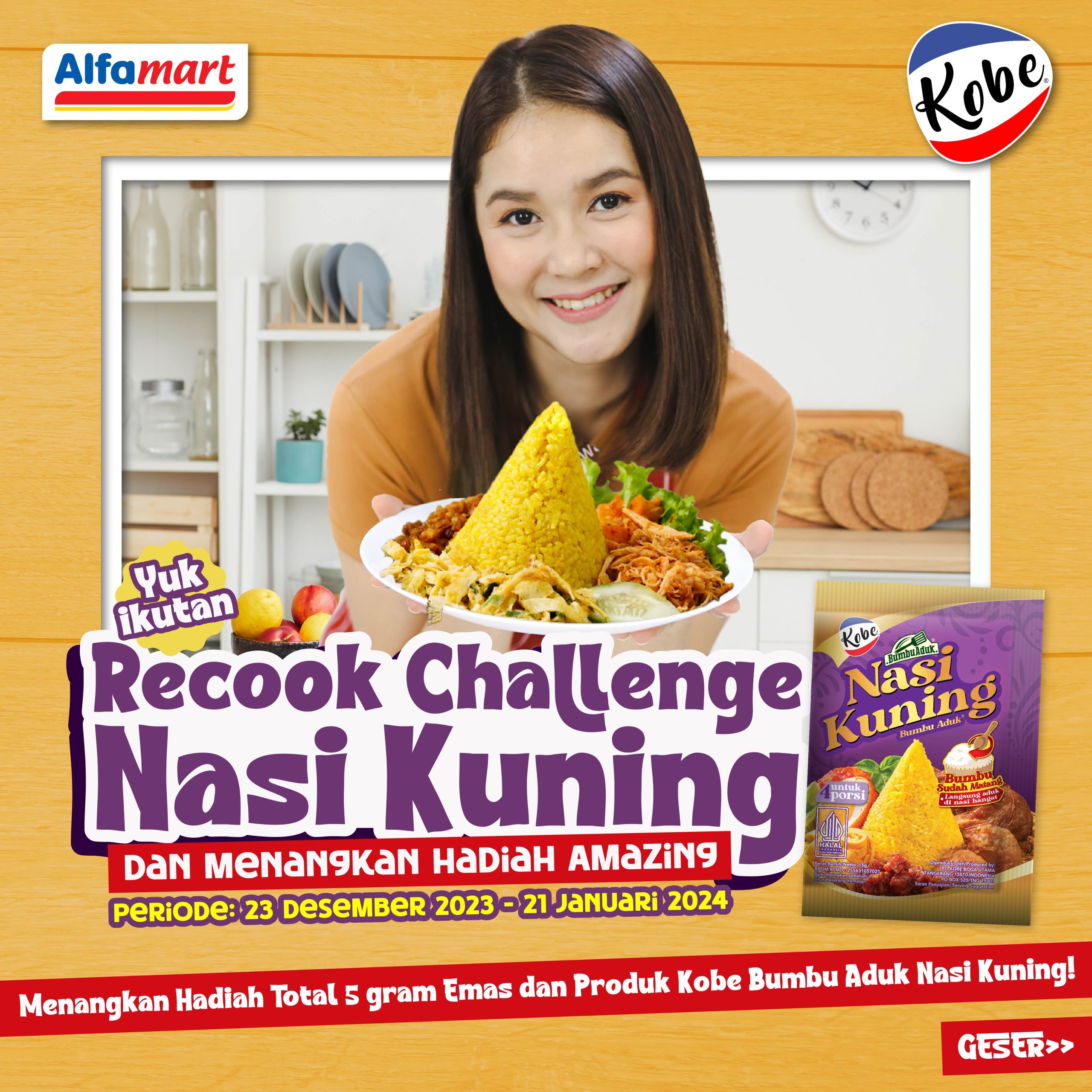 Recook Challenge Nasi Kuning Kobe Berhadiah Emas Total 5 Gram