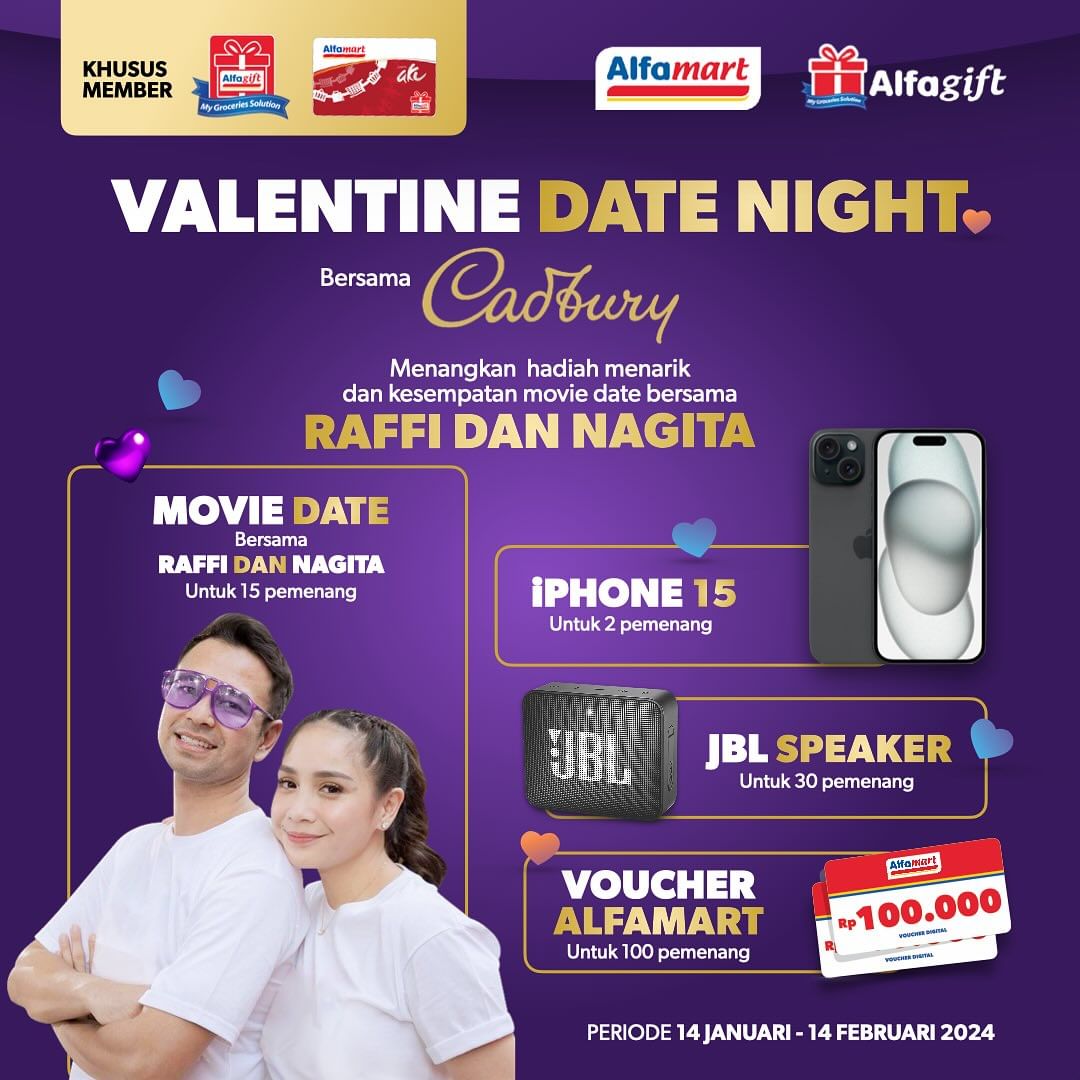 Undian Cadbury Valentine Date Night Berhadiah 2 iPhone 15