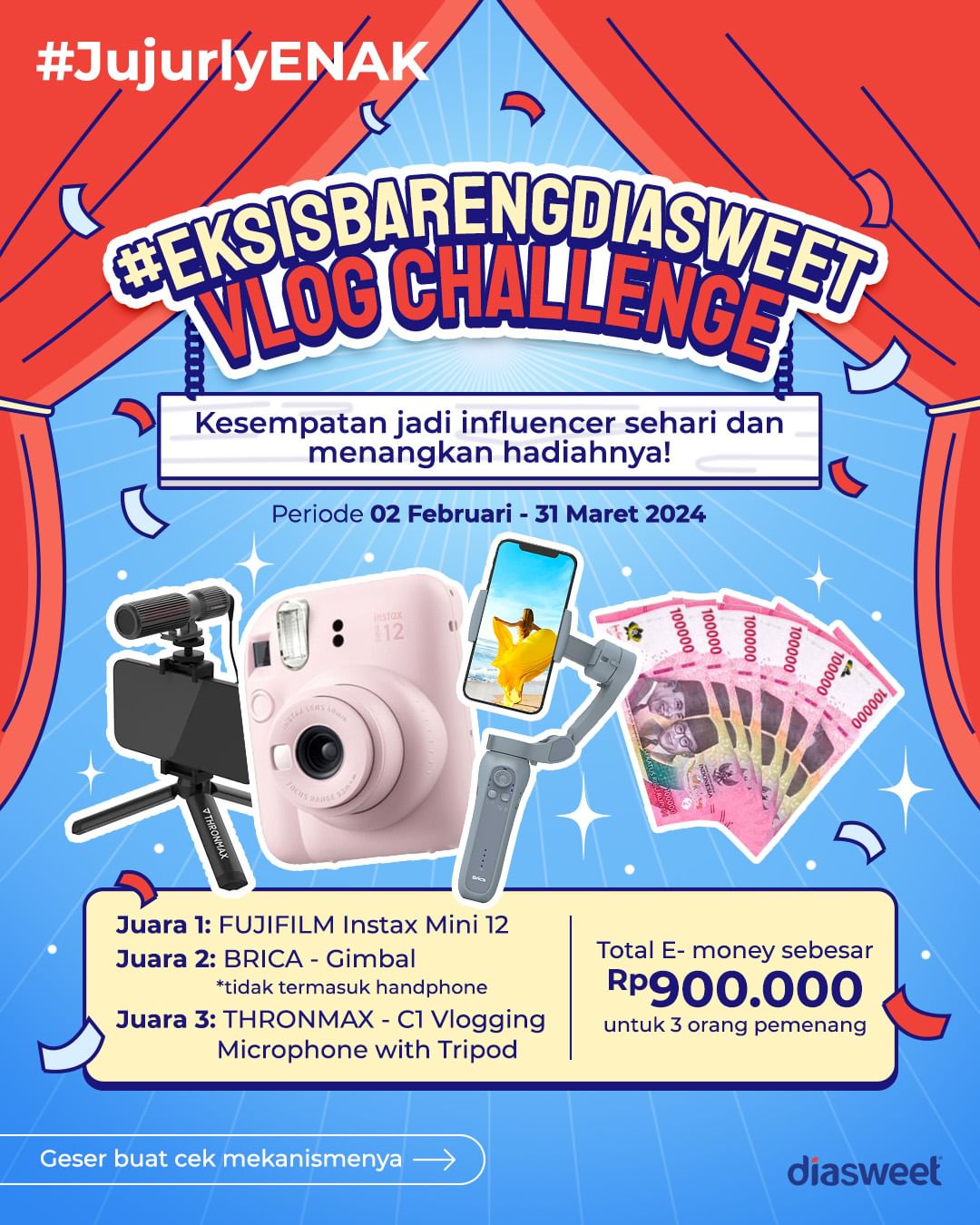 Lomba Vlog Eksis Bareng Diasweet Berhadiah Jutaan Rupiah