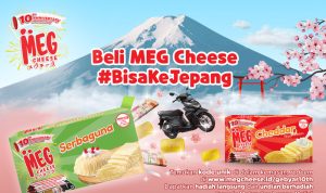 Promo Beli MEG Cheese Bisa Ke Jepang, Emas, Sepeda Motor, dll