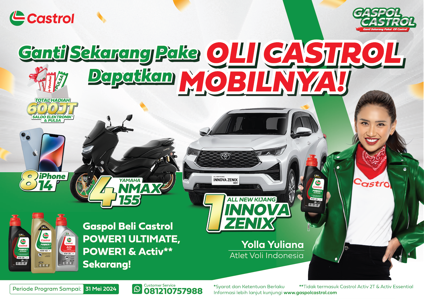 Undian Gaspol Castrol 2024 Grand Prize Mobil Kijang Innova Zenix 