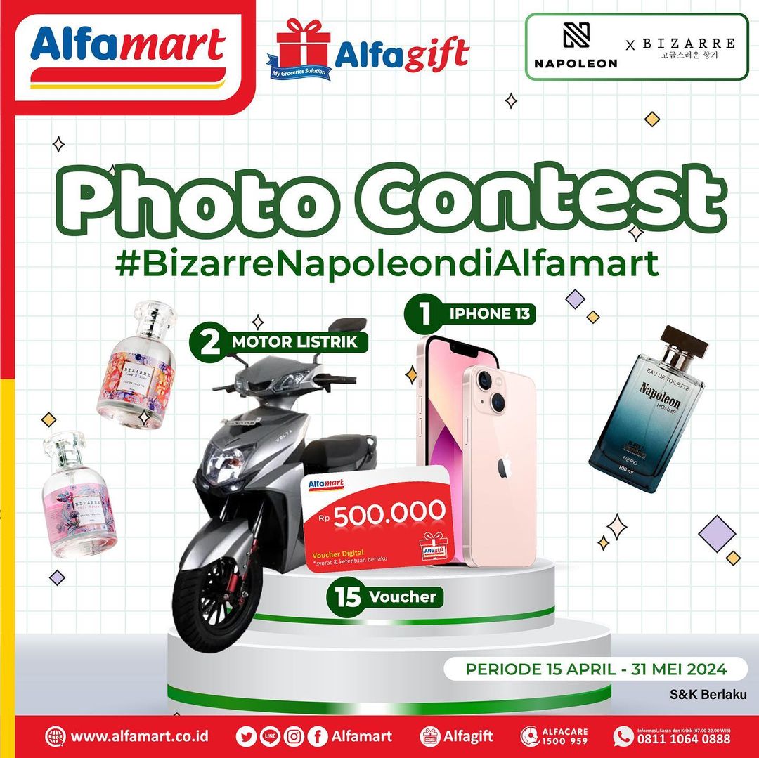 Lomba Foto Bizzare Napoleon di Alfamart Berhadiah Motor Listrik