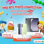 Lomba Foto Migi Bite Berhadiah Samsung A54 5G & Tablet