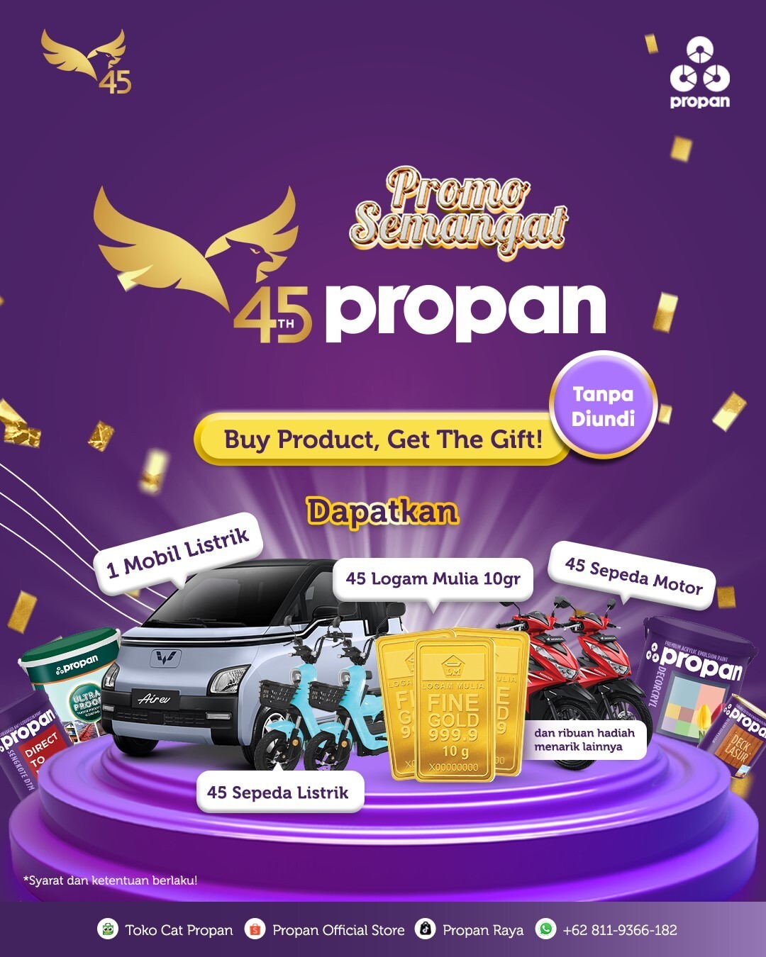 Promo Semangat 45th Propan Berhadiah Ratusan Juta Rupiah