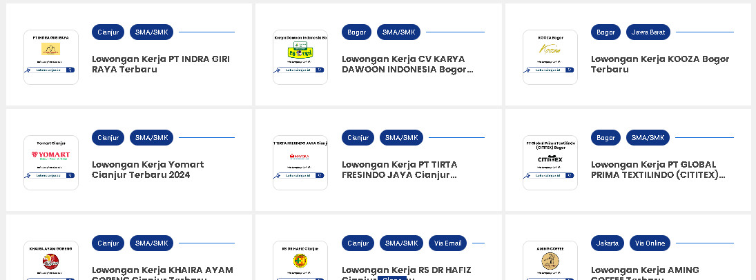 Tampilan Lokercianjur.id