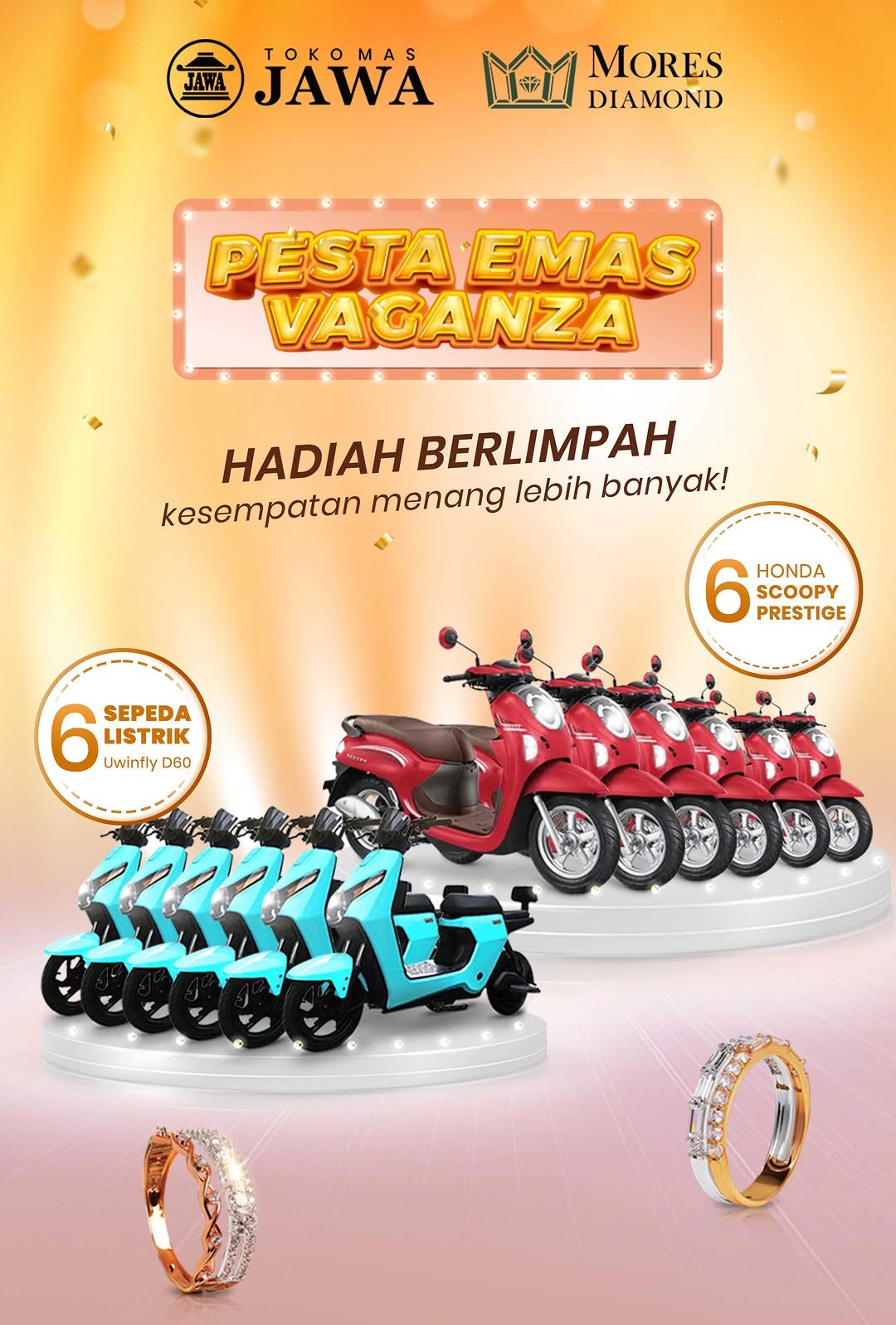Undian Toko Emas Semar Jawa Berhadiah 6 Motor Honda Scoopy