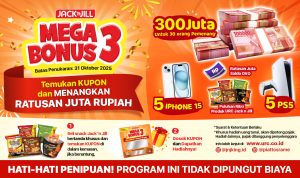 Promo Gosok Kupon Mega Bonus 3 Jack 'n Jill, Hadiah Ratusan Juta
