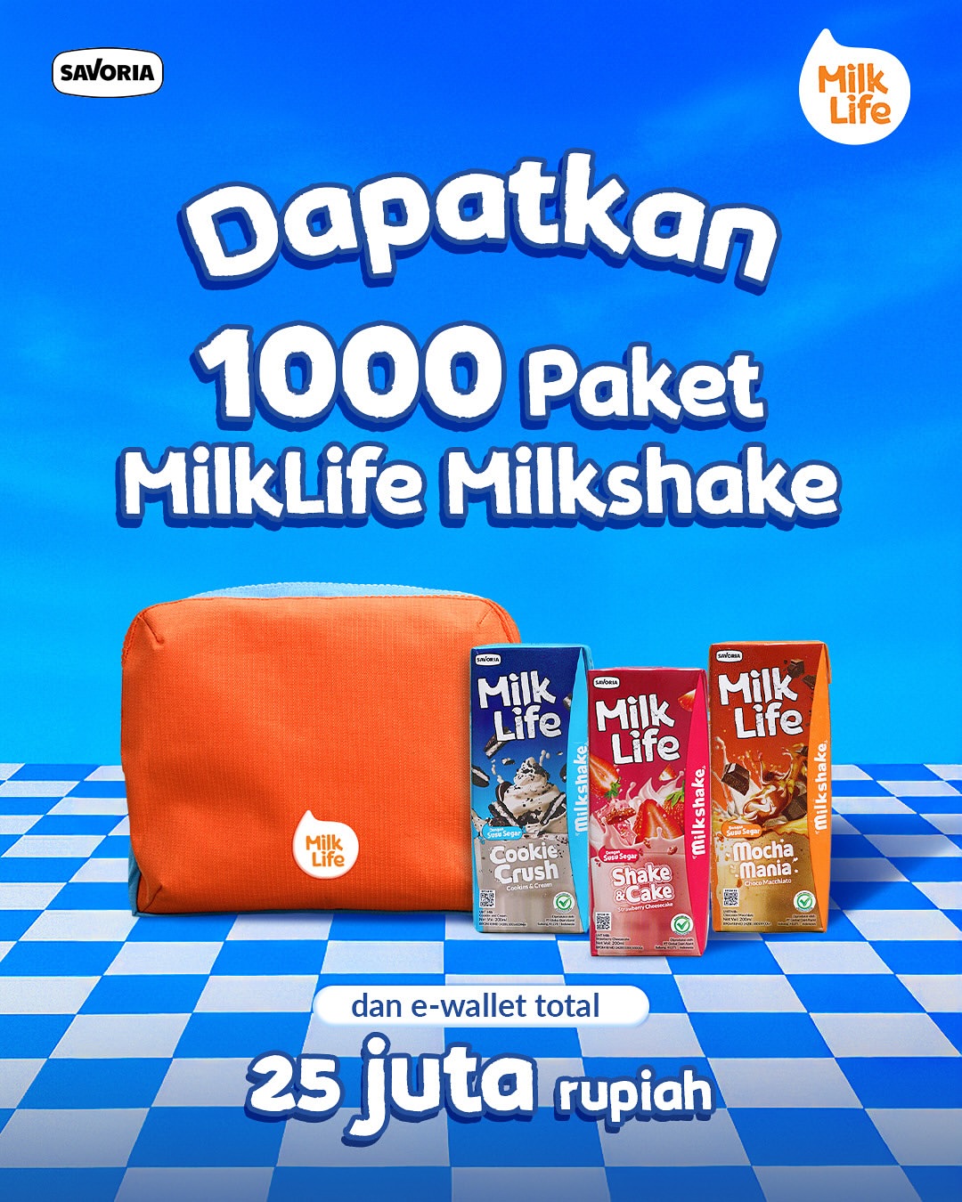 Giveaway 1000 Paket MilkLife Milkshake & E-Wallet Total 25 Juta