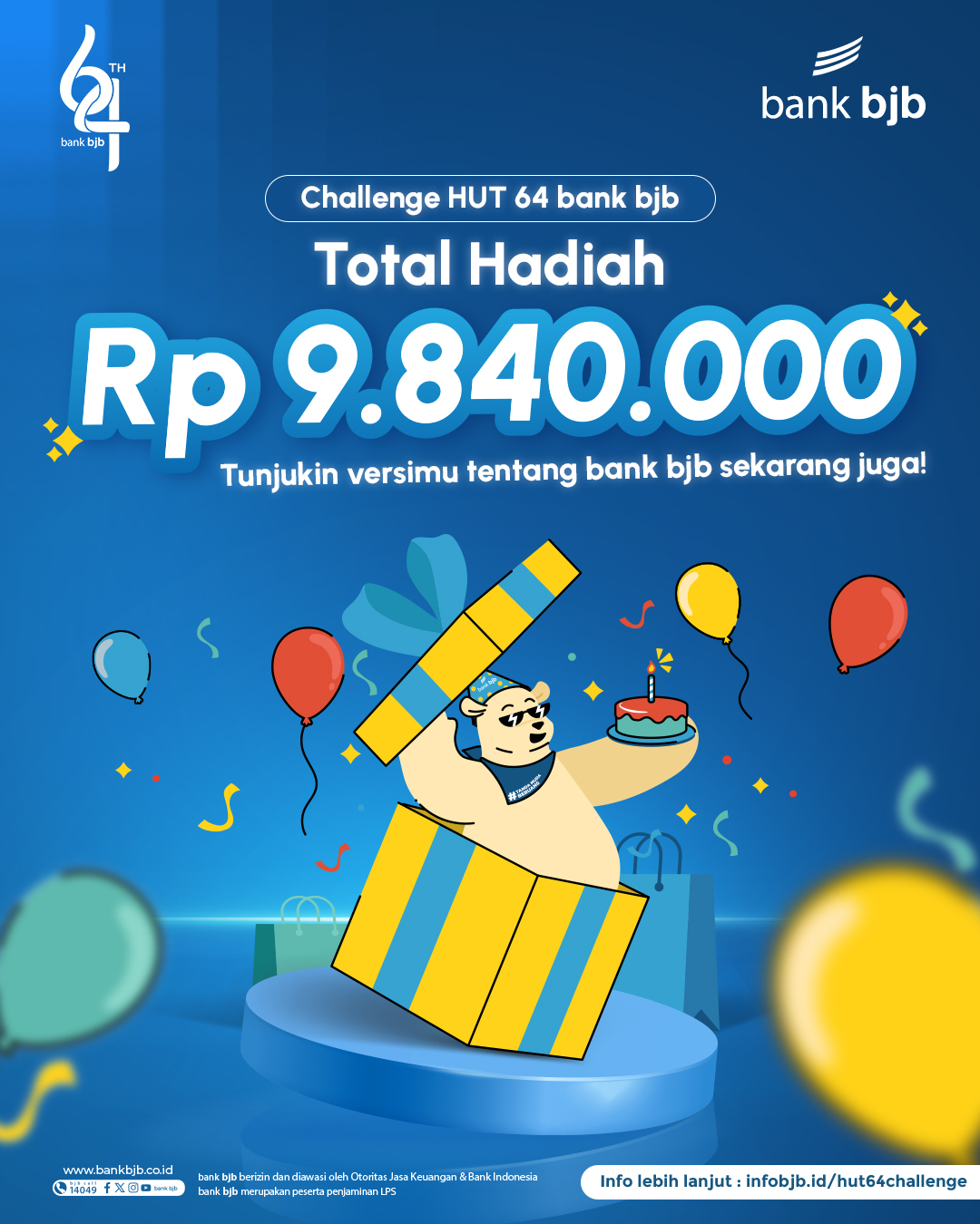 Lomba Video HUT 64 Bank bjb Berhadiah Total Rp. 9 Jutaan!