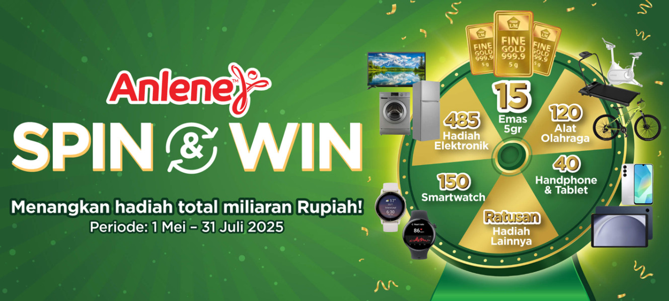 Promo Undian Anlene Spin & Win Berhadiah Total Miliaran Rupiah