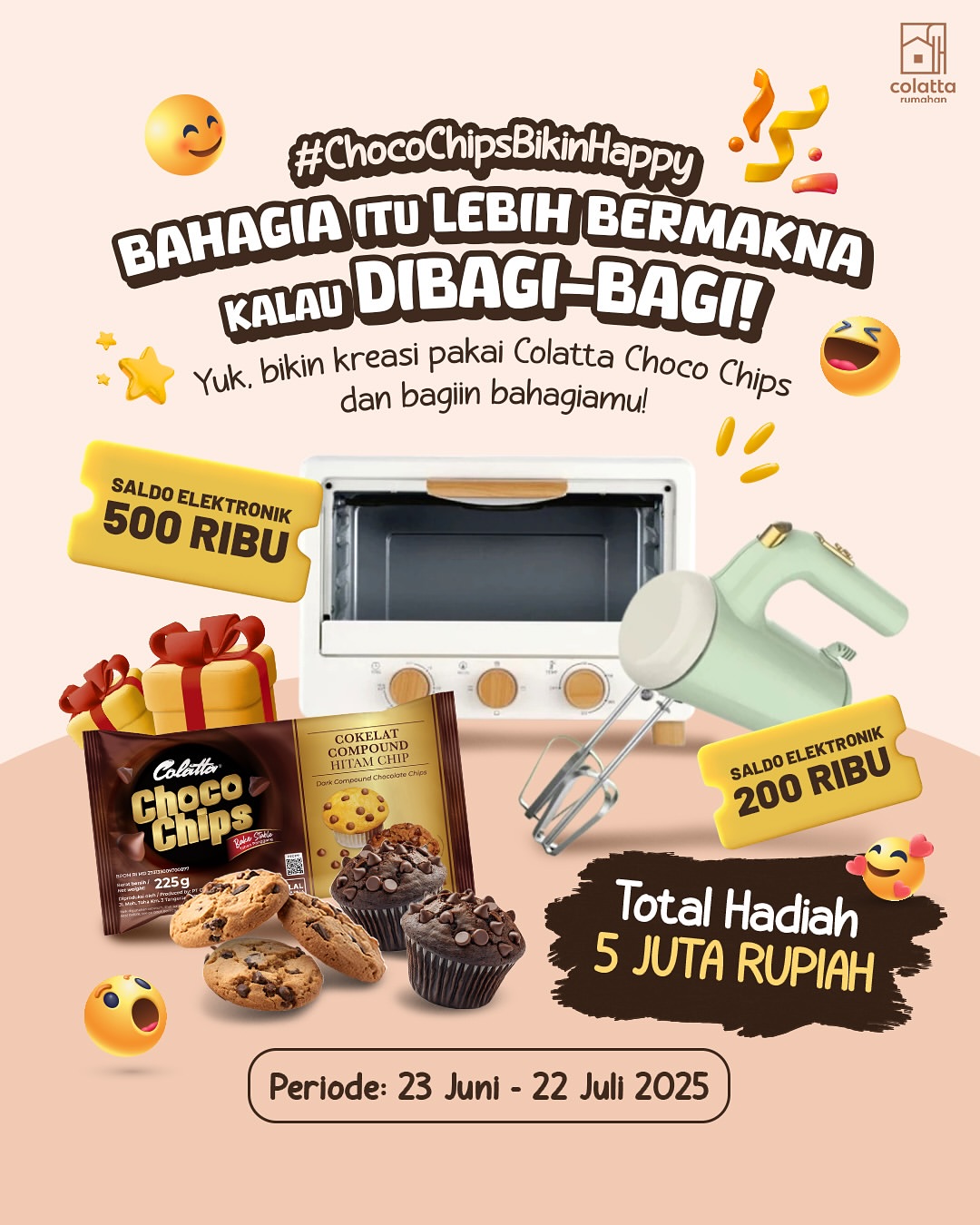 Lomba Kreasi Choco Chips Bikin Happy Total Hadiah 5 Juta Rupiah