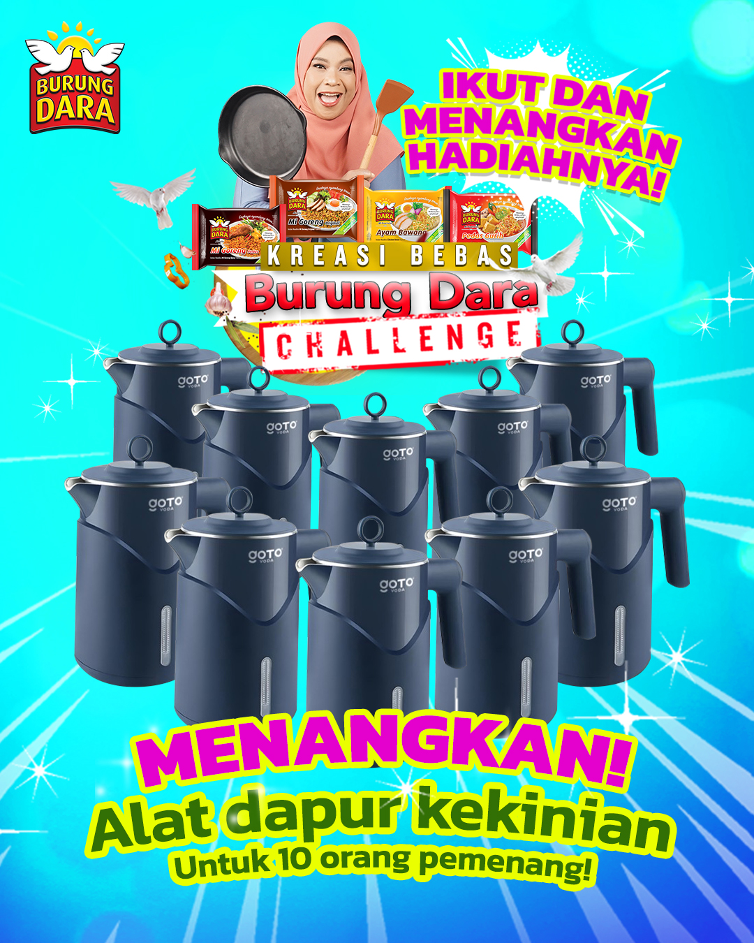 Lomba Masak Mi Burung Dara Instan Berhadiah 10 Teko Elektrik