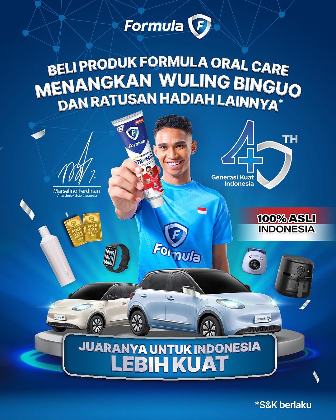 Promo Formula 40th Berhadiah Mobil Listrik Wuling Binguo EV