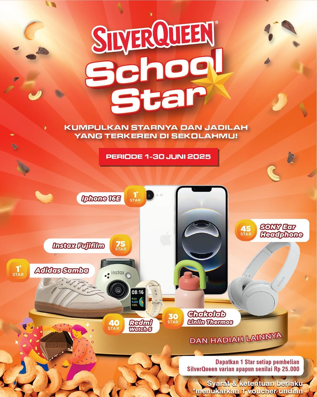Undian Silverqueen School Star Berhadiah iPhone 16E