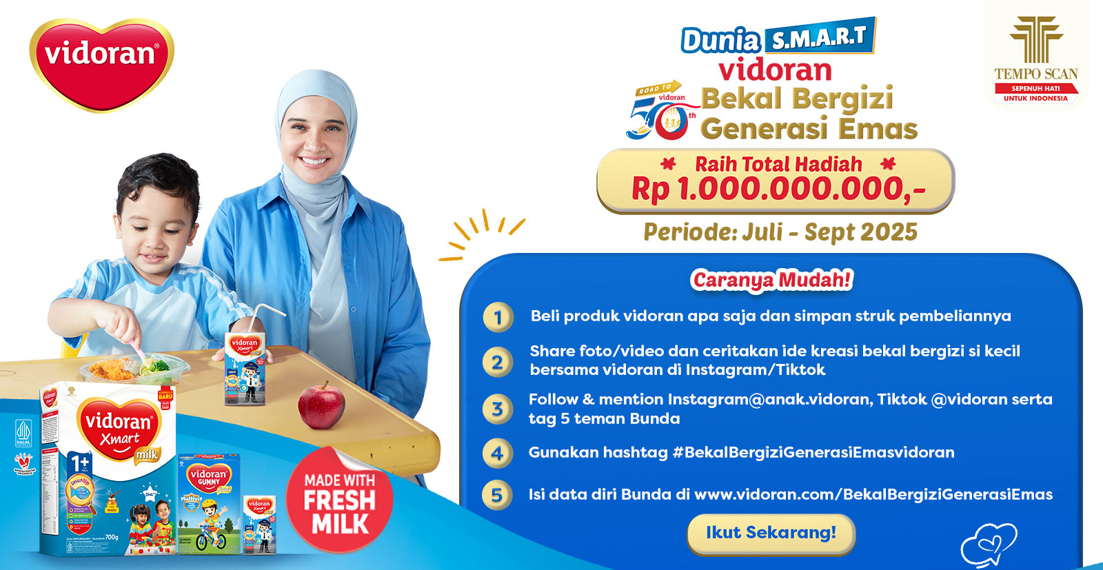 Challenge Bekal Bergizi Generasi Emas Berhadiah Total 1 MILYAR