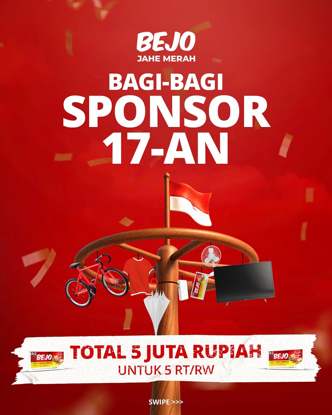Dapatkan Sponsor Dana Lomba 17-an Senilai Total 5 Juta dari Bejo