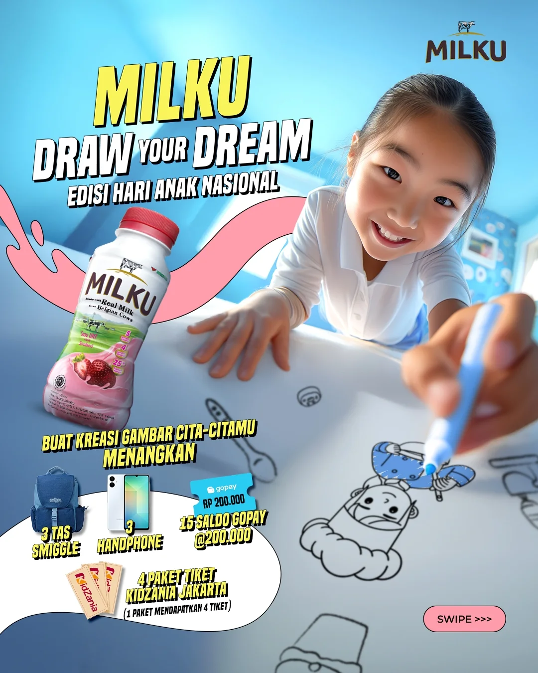 Lomba Menggambar Milku Draw Your Dream Berhadiah Jutaan
