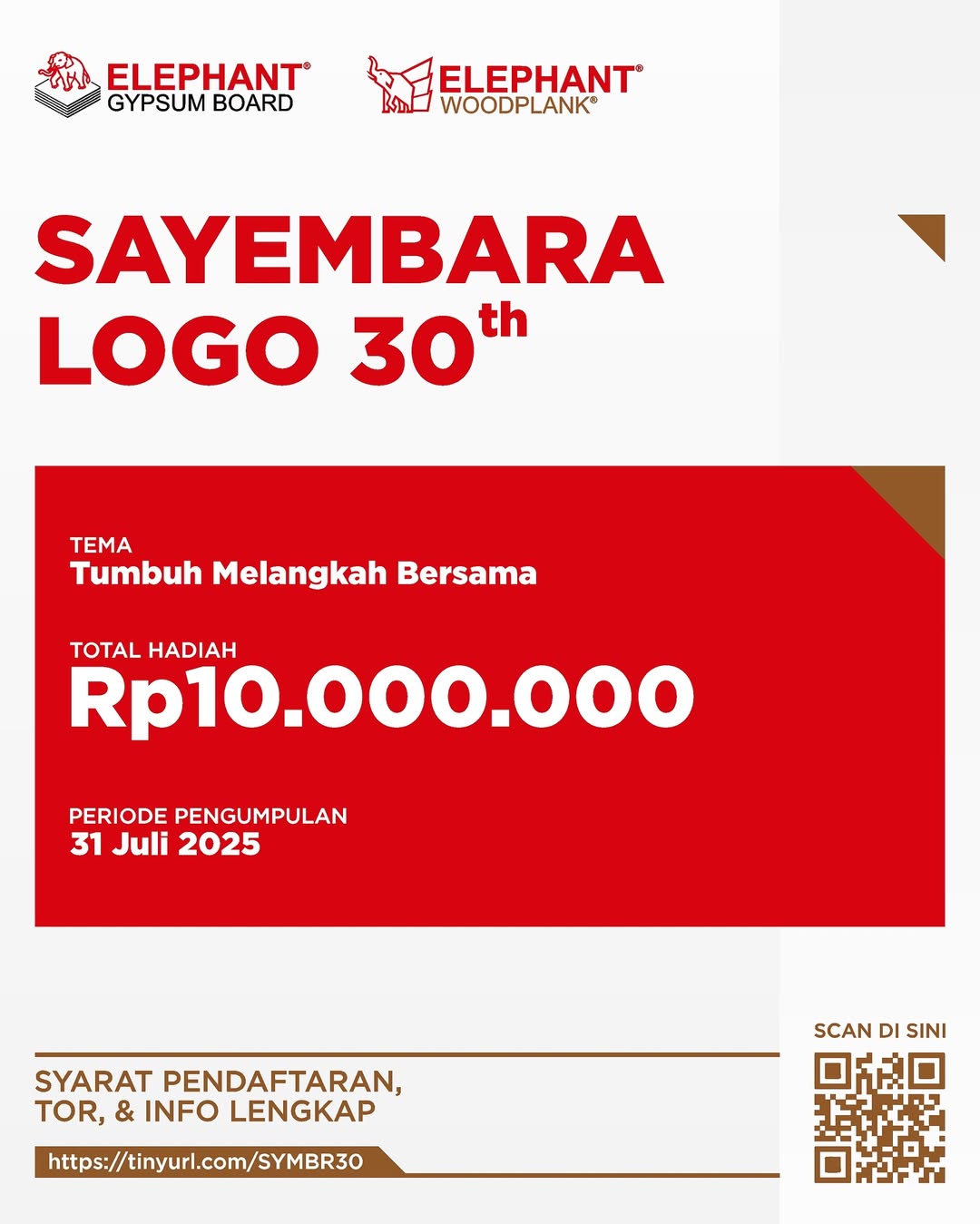 Sayembara Logo 30th Elephant Berhadiah Total 10 Juta