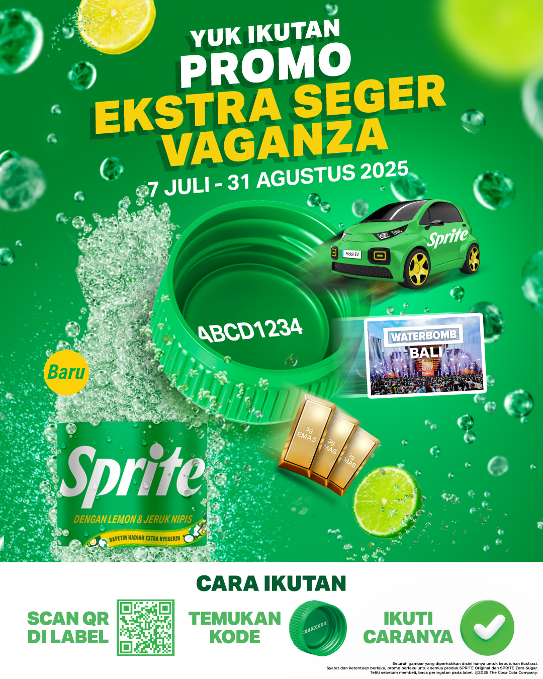 Undian Sprite Ekstra Seger Vaganza Berhadiah 3 Mobil Listrik